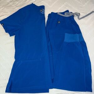 Blue MedGear Jogger Scrubs Set Medium